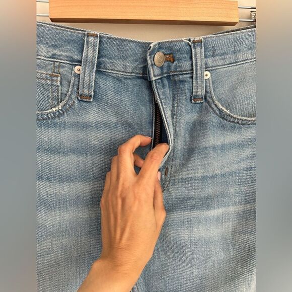 Madewell Rigid Denim A-Line Mini Skirt in Lovell Wash - Picture 6 of 12